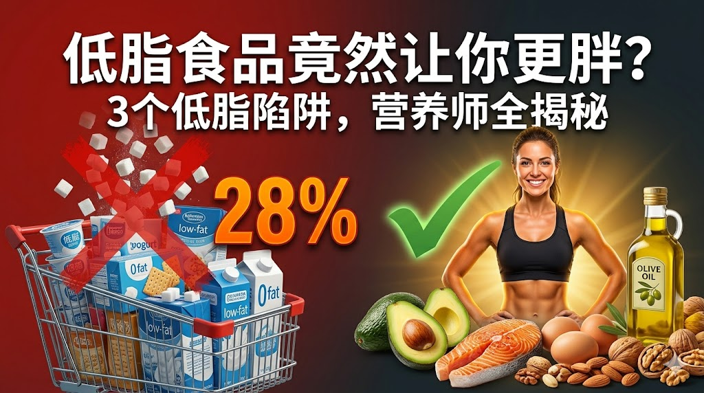 越吃低脂食品越胖还越生病？营养师揭秘：低脂零脂的3个致命陷阱