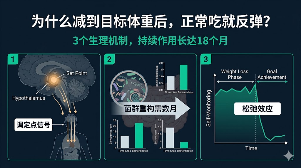 减到目标体重后"正常吃"为什么必然反弹——三个你不知道的生理机制