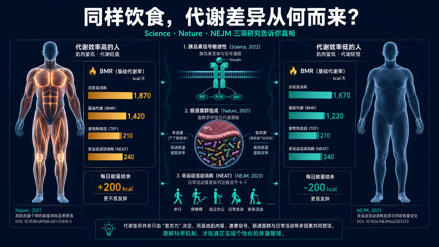 你们吃了同一份食谱，她瘦了你没瘦——这不是意志力的问题
